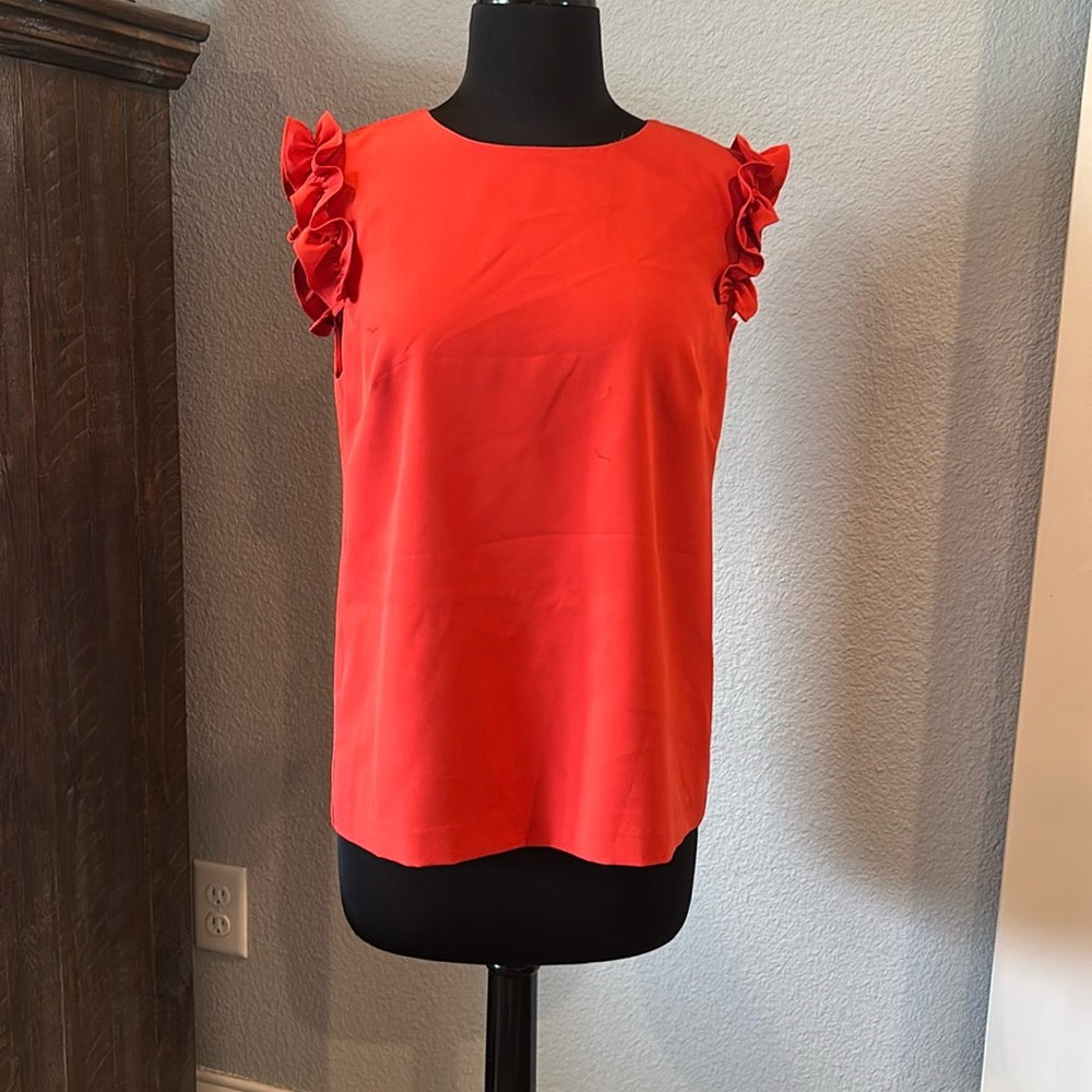 Milly‎ red/orange sleeveless blouse. New